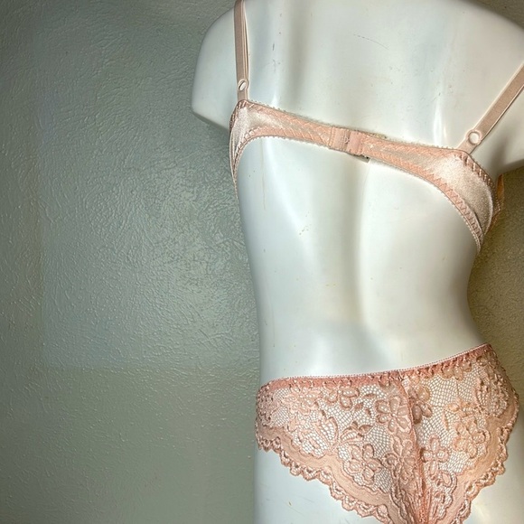 IZA Silky Liquid Satin & Lace Low Rise Bikini Cut Stretchy Smooth Panties NEW - Picture 11 of 13